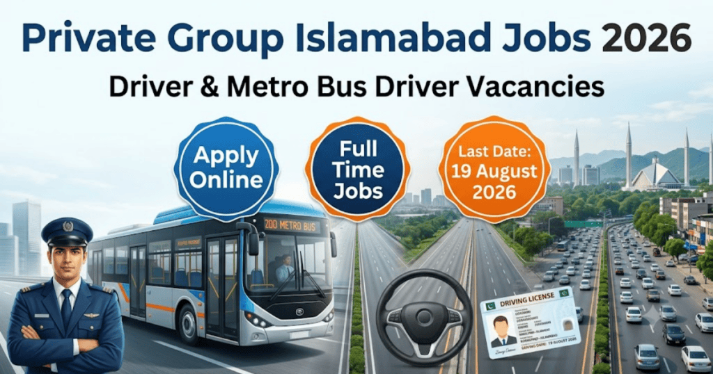 Private Group Islamabad Jobs 2026 Apply Online | Bus Driver