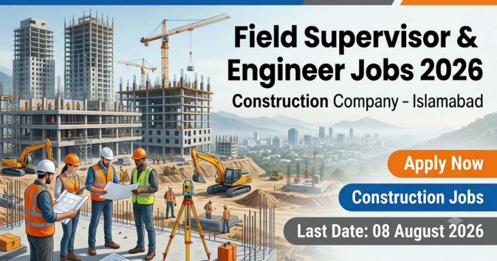 Field Supervisor & Engineer Jobs 2026 in Islamabad Apply Now