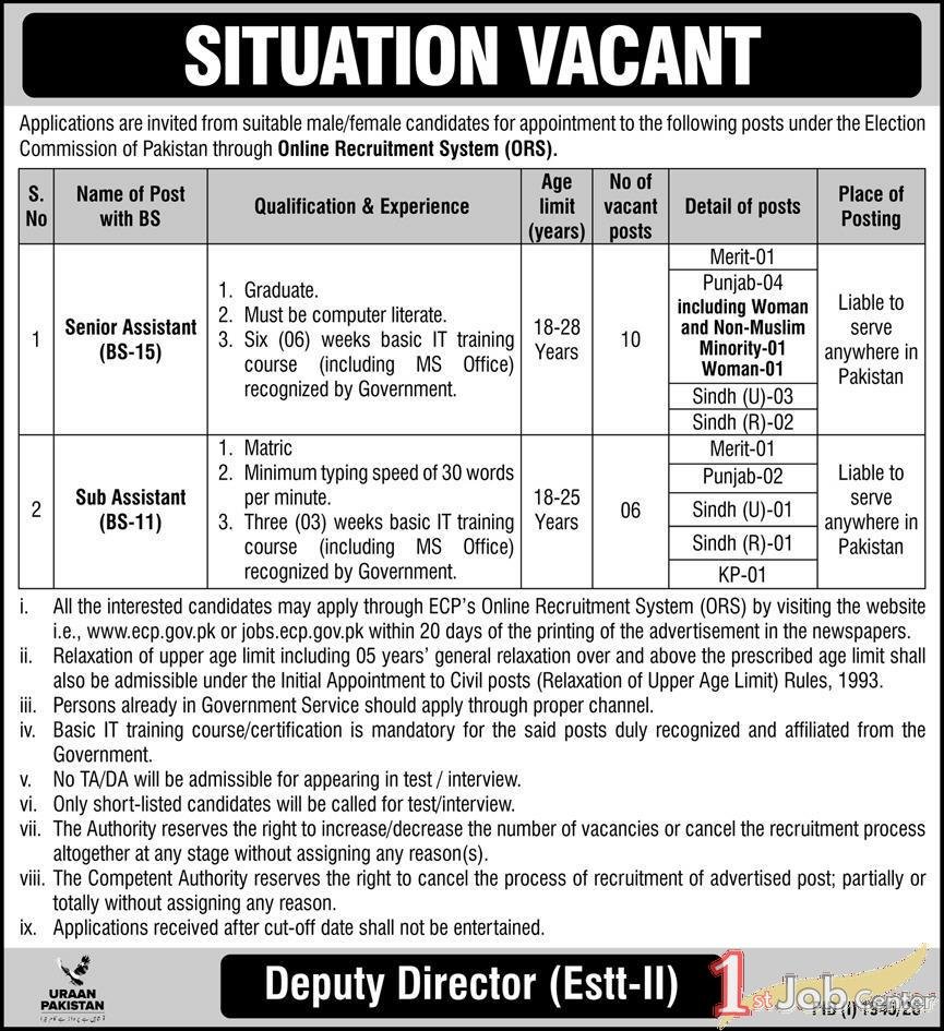 ECP Sub Assistant Jobs 2026 – Easy Apply Online on ECP