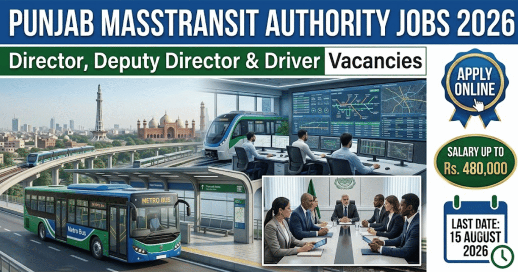 Punjab Masstransit Authority PMA Jobs 2026 Easy Apply Online