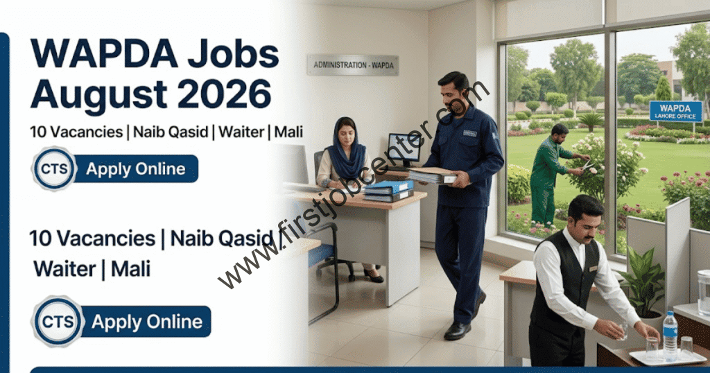 WAPDA Jobs August 2026 – CTS Apply Online | Naib Qasid Mali