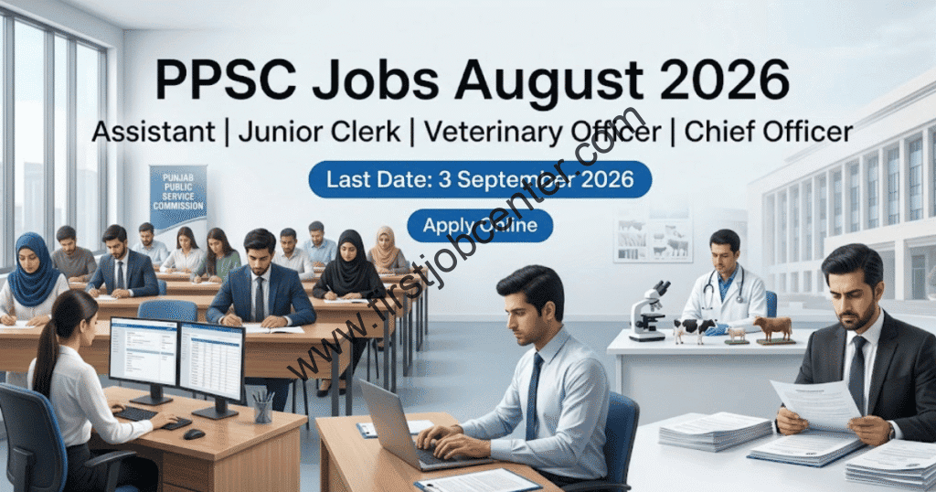 PPSC Jobs August 2026 – Assistant, Junior Clerk & Other