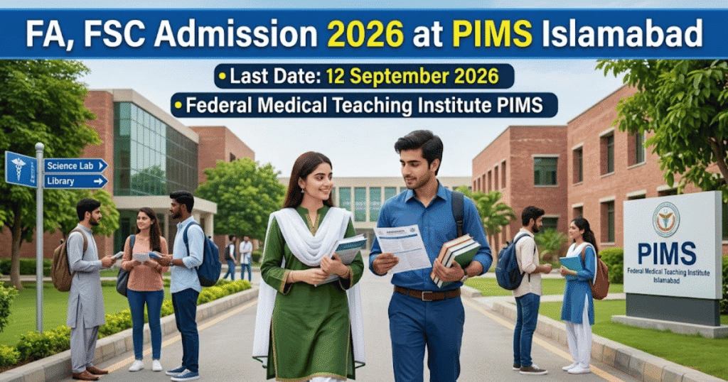 FA FSC Admission 2026 at TIGD PIMS Islamabad Apply Online