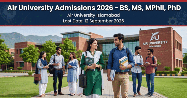 Air University Admissions 2026 – BS, MS, MPhil, PhD Apply