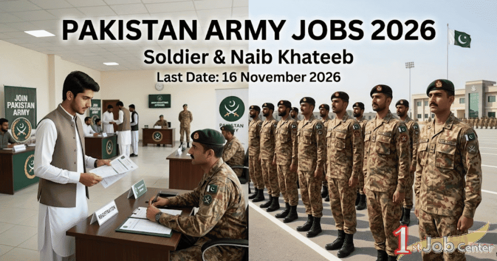 Pakistan Army Jobs 2026 – Soldier Naib Khateeb Apply Online